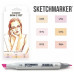 Маркери SketchMarker набір 6 шт, Skin 2, Тілесні SM-6SKIN2