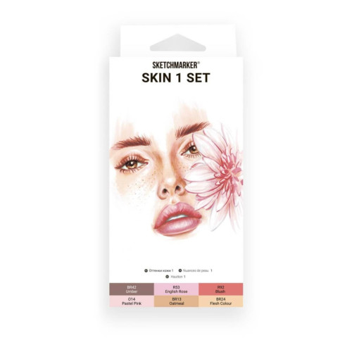 Маркеры SketchMarker набор 6 шт, Skin, Телесные SM-6SKIN1