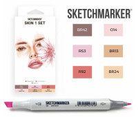 Маркеры SketchMarker набор 6 шт, Skin, Телесные SM-6SKIN1