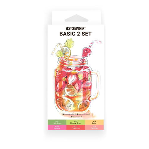 Маркеры SketchMarker набор 6 шт Basic 2 Базовые цвета 2, SM-6BAS2