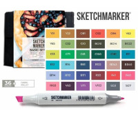 Маркери SketchMarker набір 36 шт Basic 3 Базові кольори 3, SM-36BAS3