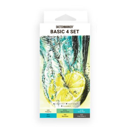 Маркеры SketchMarker набор 6 шт, Basic 4 Базовые цвета 4, SM-6BAS4