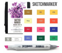 Маркеры SketchMarker набор 12 шт Basic 5 Базовые цвета 5, SM-12BAS5