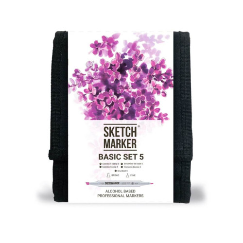 Маркеры SketchMarker набор 12 шт Basic 5 Базовые цвета 5, SM-12BAS5