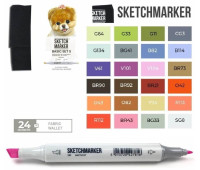 Маркеры SketchMarker набор 24 шт Basic 5 Базовые цвета 5 SM-24BAS5
