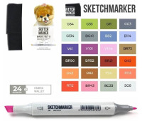 Маркери SketchMarker набір 24 ??шт. Basic 5 Базові кольори 5 SM-24BAS5