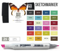 Маркеры SketchMarker набор 24 шт Basic 6 Базовые цвета 6, SM-24BAS6