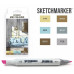 Маркери SketchMarker набір 6 шт, Mid colours, Середні тони SM-6MID
