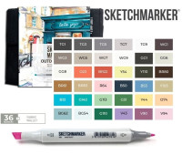 Маркери SketchMarker набір 36 шт Outdoor, Пленер SM-36OUTD