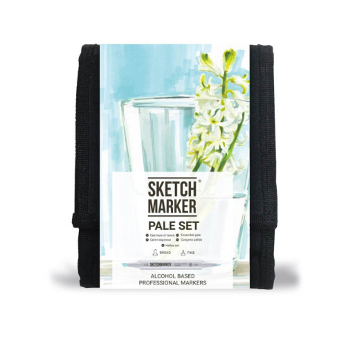 Маркеры SketchMarker набор 12 шт Pale, Бледные тона, SM-12PALE