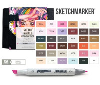 Маркери SketchMarker набір 36 шт People, Люди SM-36PEOP