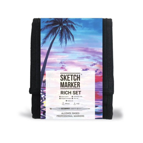 Маркеры SketchMarker набор 12 шт Rich, Насыщенный, SM-12RICH