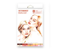 Маркеры SketchMarker People, 10 шт (линер + скетчбук), SM-10PEOPL