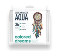 Акварельні маркери набір SketchMarker Aqua Pro Colored Dreams, 36 колір, SMA-36CLDR