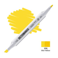 Маркер Sketchmarker Y33 Mid Yellow (Средний желтый) SM-Y33