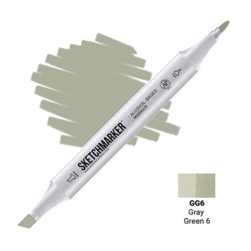 Маркер Sketchmarker GG6 Gray Green 6 (Серо-зелёный 6) SM-GG6