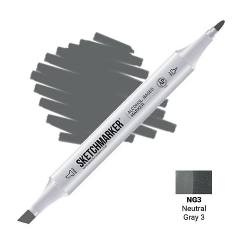Маркер Sketchmarker NG3 Neutral Gray 3 (Нейтральный серый 3) SM-NG3