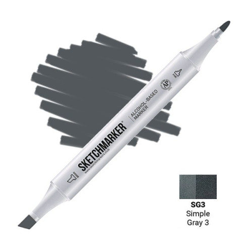 Маркер Sketchmarker SG3 Simple Gray 3 (Простой серый 3) SM-SG3