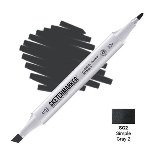 Маркер Sketchmarker SG2 Simple Gray 2 (Простой серый 2) SM-SG2