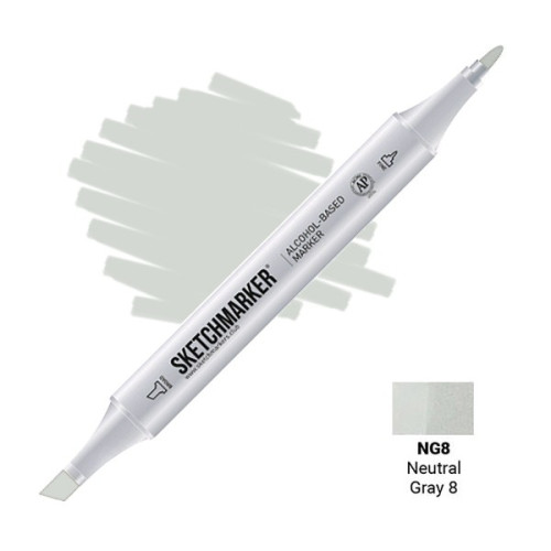Маркер Sketchmarker NG8 Neutral Gray 8 (Нейтральный серый 8) SM-NG8