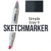 Маркер Sketchmarker SG9 Simple Gray 9 (Простой серый 9) SM-SG9