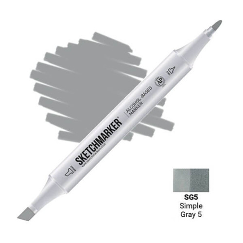 Маркер Sketchmarker SG5 Simple Gray 5 (Простой серый 5) SM-SG5