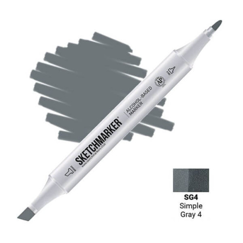 Маркер Sketchmarker SG4 Simple Gray 4 (Простой серый 4) SM-SG4