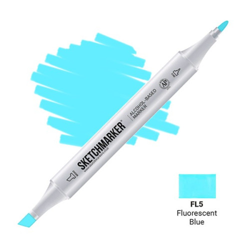 Маркер SketchMarker Флуоресцентный синий FL5