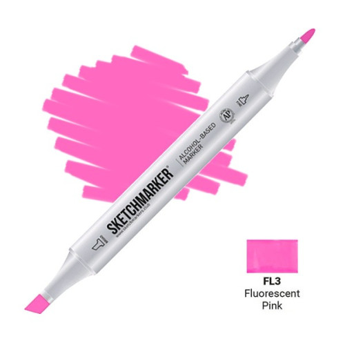 Маркер SketchMarker Флуоресцентний рожевий FL3