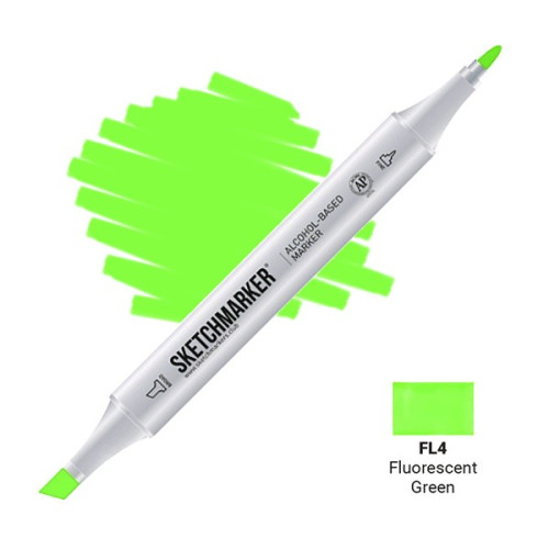 Маркер SketchMarker Флуоресцентный зеленый FL4