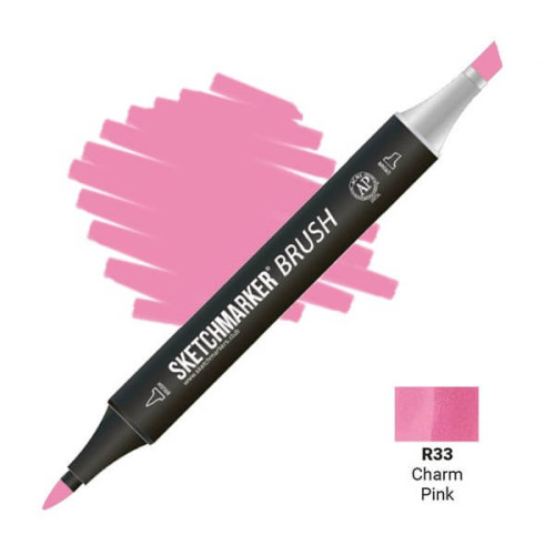 Маркер SketchMarker Brush R33 Charm Pink (Очаравательный розовый)SMB-R33