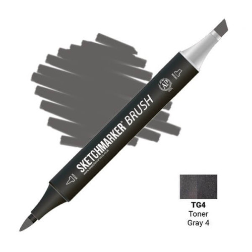 Маркер SketchMarker Brush TG4 Тонированный серый 4 SMB-TG4