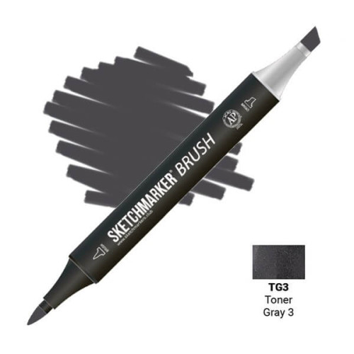 Маркер SketchMarker Brush TG3 Тонированный серый 3 SMB-TG3