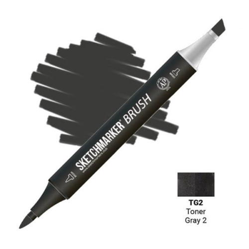 Маркер SketchMarker Brush TG2 Тонированный серый 2 SMB-TG2