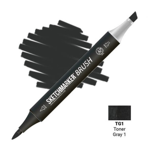 Маркер SketchMarker Brush TG1 Тонированный серый 1 SMB-TG1