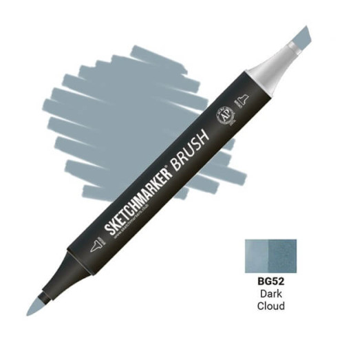 Маркер SketchMarker Brush BG52 Dark Cloud (Темное облако) SMB-BG52