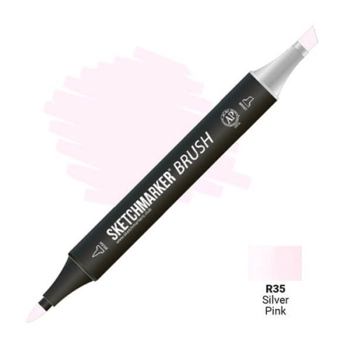 Маркер SketchMarker Brush R35 Silver Pink (Серебристо розовый) SMB-R35
