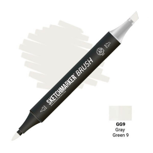 Маркер SketchMarker Brush GG9 Gray Green 9 (Серо-зелёный 9) SMB-GG9