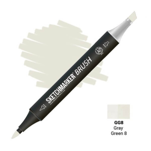 Маркер SketchMarker Brush GG8 Gray Green 8 (Сіро-зелений 8) SMB-GG8