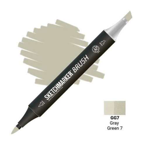 Маркер SketchMarker Brush GG7 Gray Green 7 (Серо-зелёный 7) SMB-GG7
