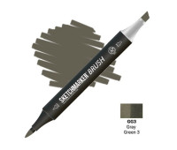 Маркер SketchMarker Brush GG3 Gray Green 3 (Серо зелёный 3) SMB-GG3