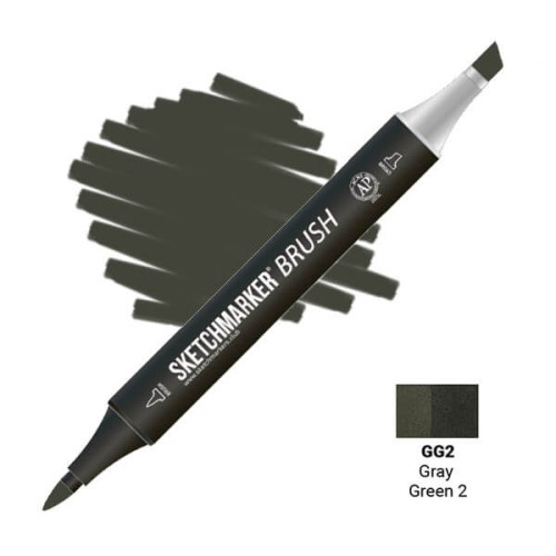 Маркер SketchMarker Brush GG2 Gray Green 2 (Серо-зелёный 2) SMB-GG2