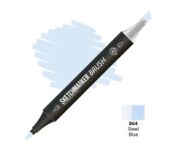 Маркер SketchMarker Brush B64 Steel Blue (Синяя сталь) SMB-B64