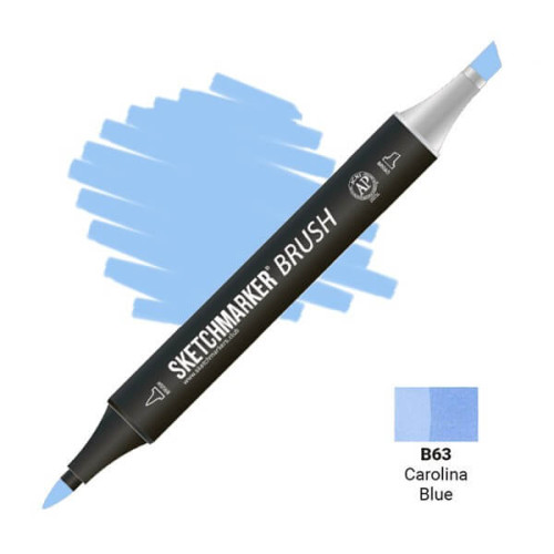 Маркер SketchMarker Brush B63 Carolina Blue (Синя Кароліна) SMB-B63