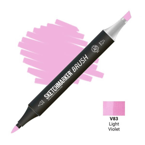 Маркер SketchMarker Brush V83 Light Violet (Светло фиолетовый) SMB-V83