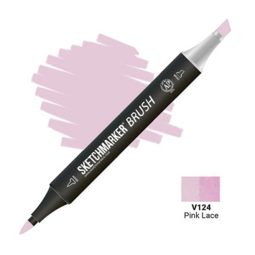 Маркер SketchMarker Brush V124 Pink Lace (Розовые кружева) SMB-V124