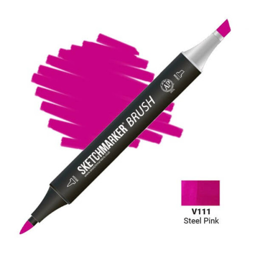 Маркер SketchMarker Brush V111 Steel Pink (Розовая сталь) SMB-V111