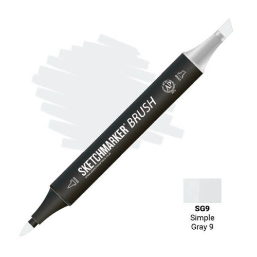 Маркер SketchMarker Brush SG9 Simple Gray 9 (Простой серый 9) SMB-SG9