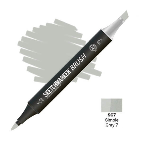 Маркер SketchMarker Brush SG7 Simple Gray 7 (Простой серый 7) SMB-SG7