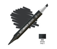 Маркер SketchMarker Brush SG2 Simple Gray 2 (Простой серый 2) SMB-SG2